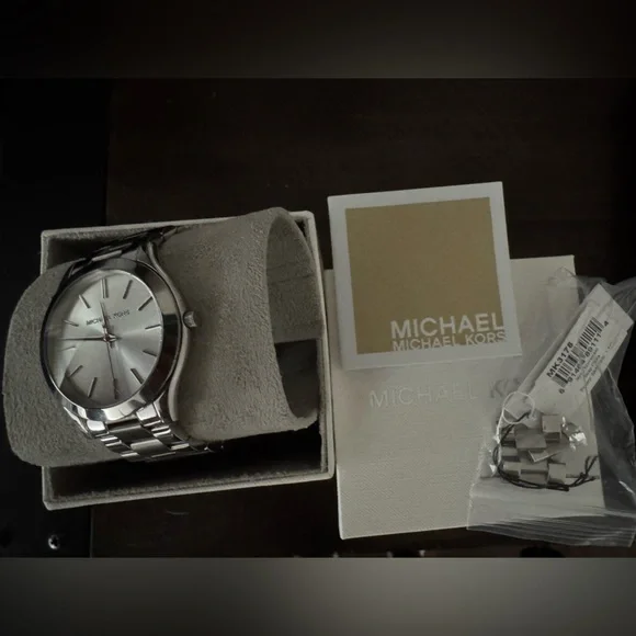 Michael Kors | Accessories | Michael Kors Metallic Silver  display picture 3